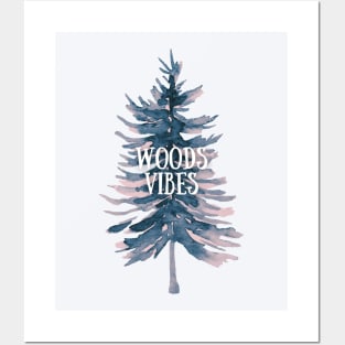 Pine Tree Woods Vibes Posters and Art